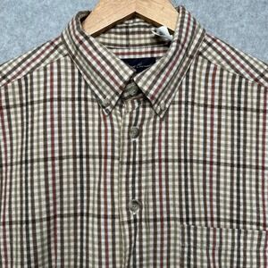 Weathered Casuals Mens L Long Sleeve Plaid Button Down Shirt Portuguese Flannel